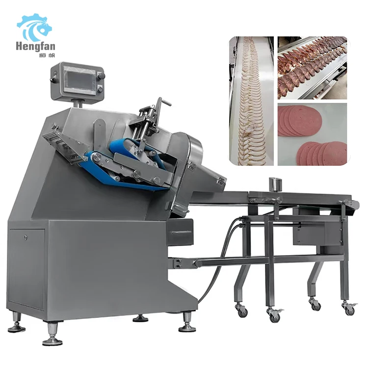 Industrial Cheese Slicer for Fresh Meat Ham Sausage Bacon Beef-Adjustable Thickness Beef Slicer for Cooked Meat