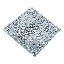 High Quality for Facade Polished Clear Square with Patterns Crystal Bricks Transparent Hanging Piece  Glass Block