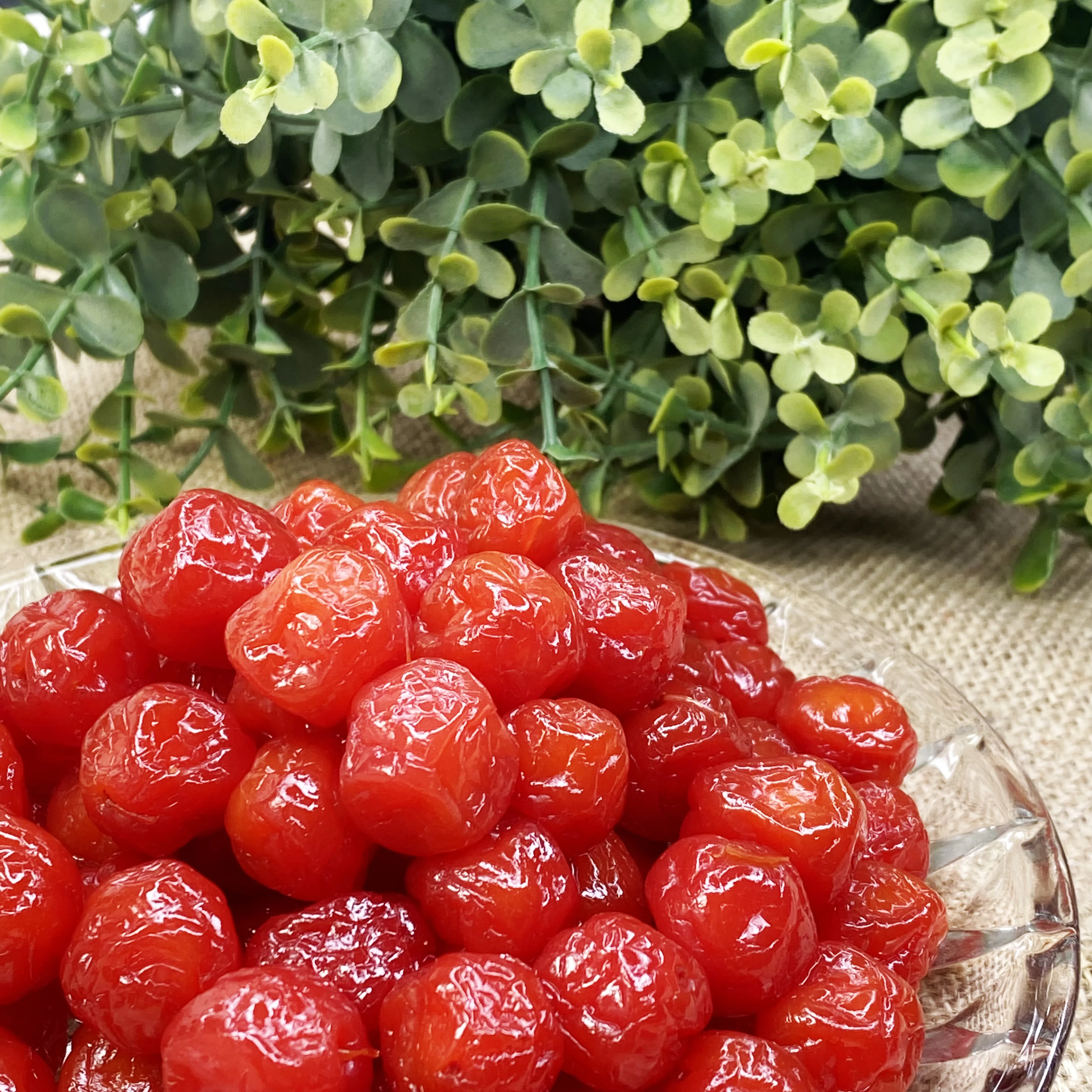 Hot selling China Dried Fruit  pearl plum preserved fruit snacks food for cake Red cherry plum