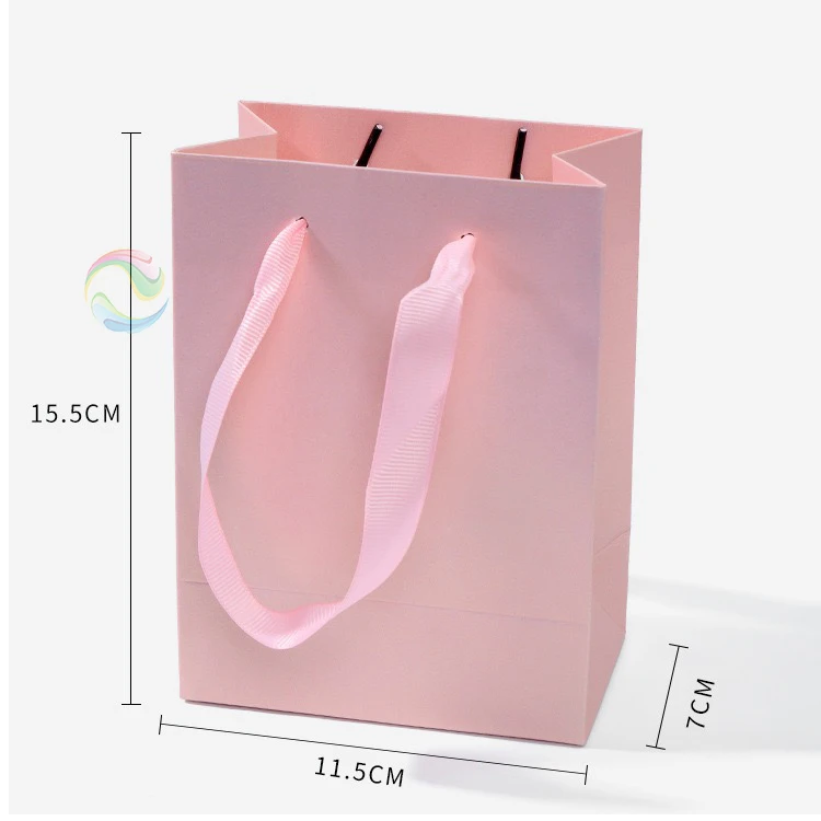 Luxury Eco Custom LOGO Made Matte Black Colored Small Jewelry Paper Bag