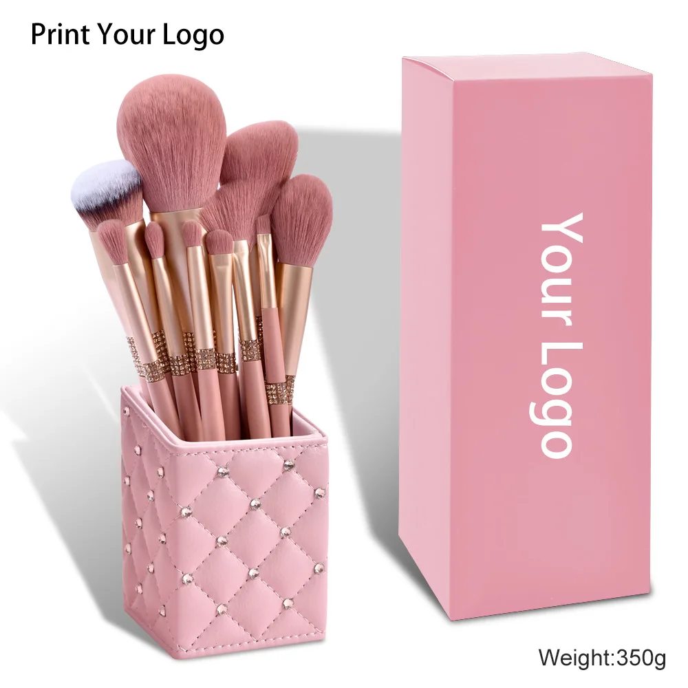 private label themed vegan makeup brush sets with belt bag premium 7 piece 24 piece double sided makeup brush set