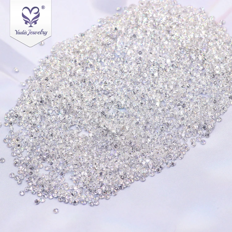 Yadis 1 carat round loose moissanite diamond wholesale price 0.8mm to 3.0mm small size round white DEF moissanites
