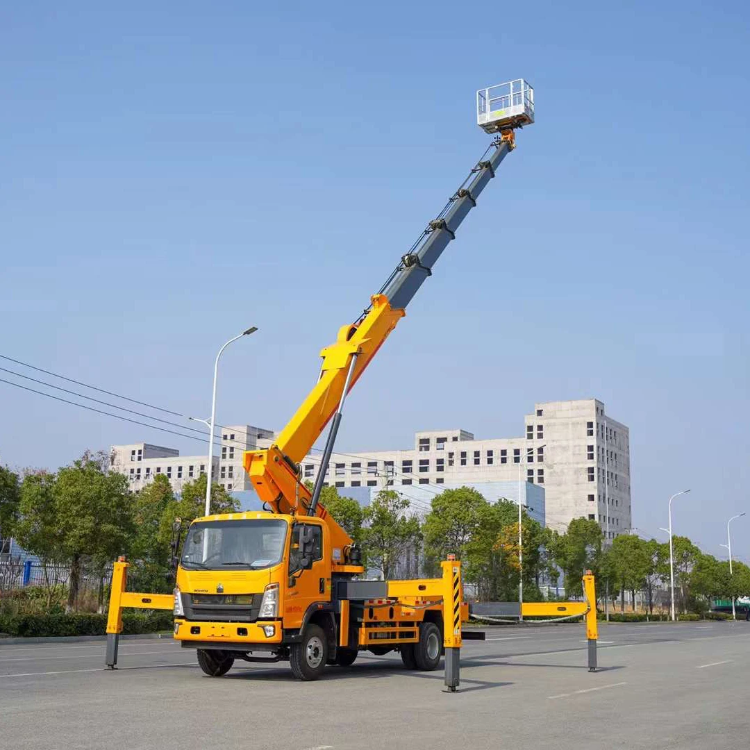 HOWO 30m 34m 38meters Man Lift Articulating Arm Lift Telescopic Manlift High-altitude  Aerial Work Platform Truck