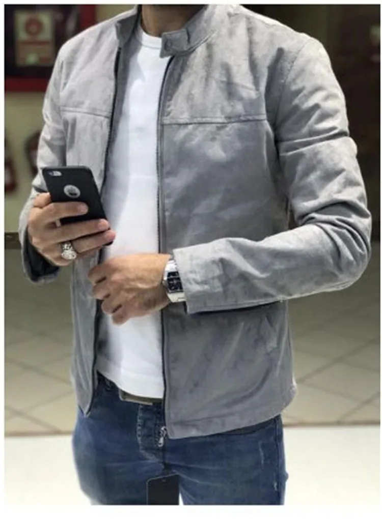 Лидер продаж, Мужская замшевая куртка высокого качества