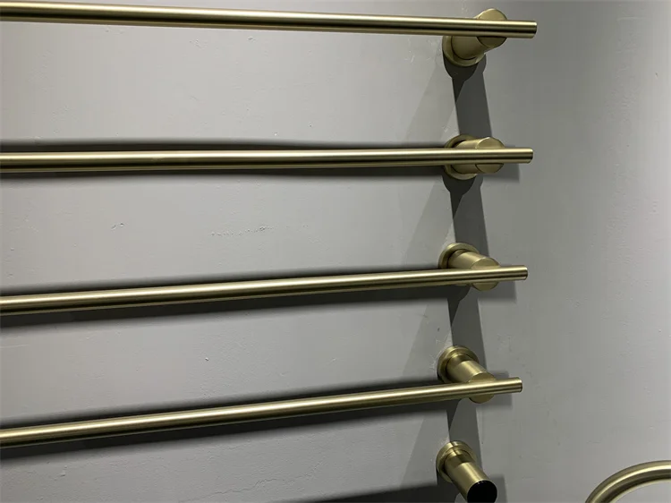 luxury towel warmer thermostatic 4 rails smart electric heating towel rack gold heated towel rail