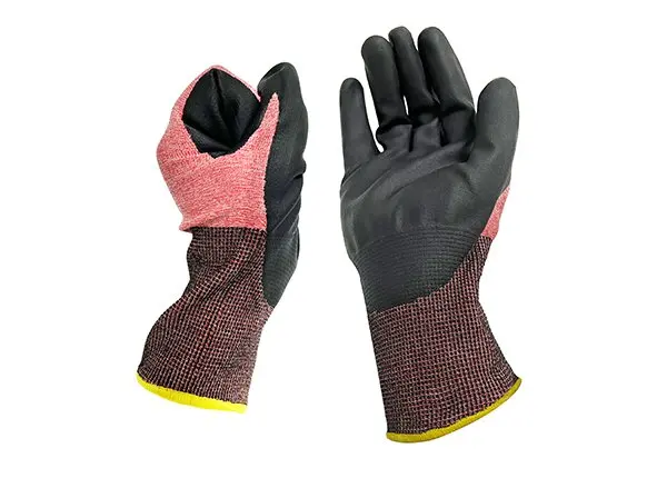 Level 5 21-Gauge Nylon/Spandex Knitted Line Micro-Foam Nitrile Coated Gloves Anti-Cut Anti-Slip Anti-Static Anti-Impact