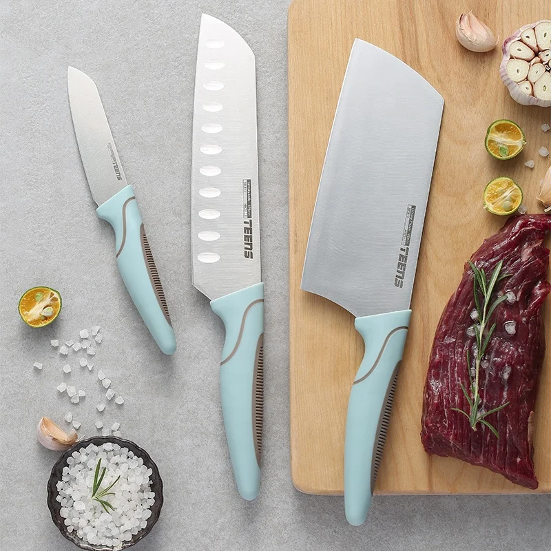 Wholesale Cheap Kitchen Knife Set Stainless Steel Cleaver Knife Japan Kitchen Slicing Knives With PP Handle