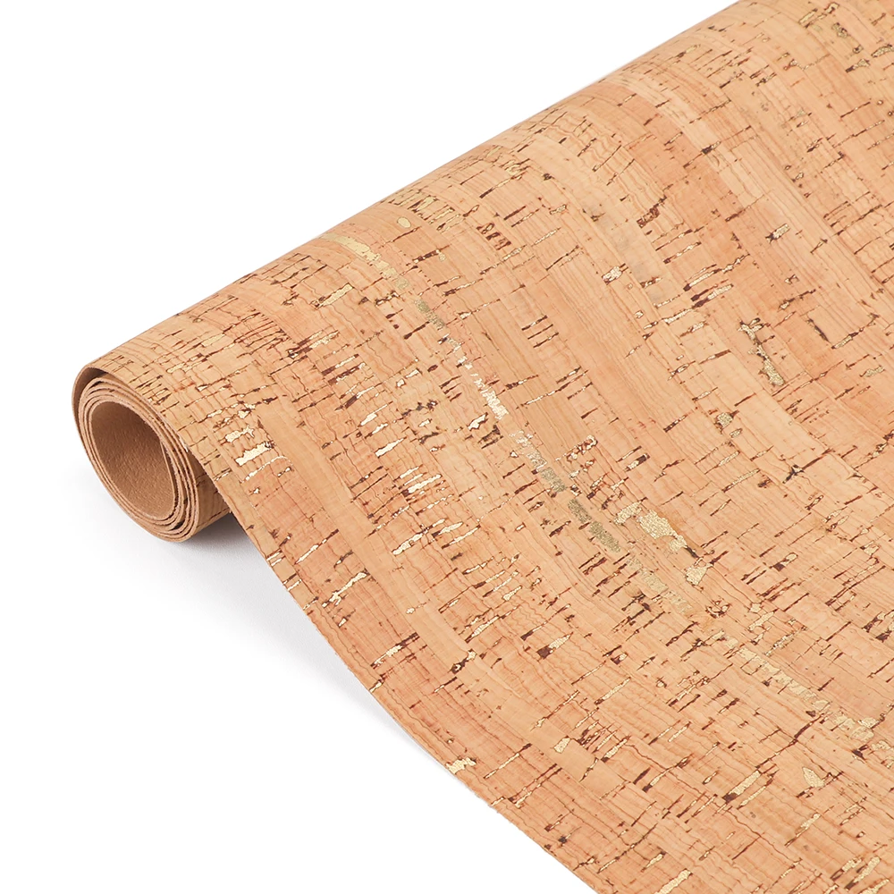 Прямая поставка с завода, веганская Экологически чистая португальская пробковая ткань для кожаной обуви, сумки на платформе 9 'x 13'