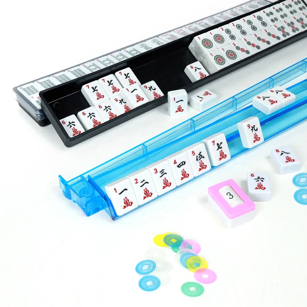 Professinal wholesesle 30mm American mahjong set 166 mahjong tiles with accessories and quilted bag for funny table game