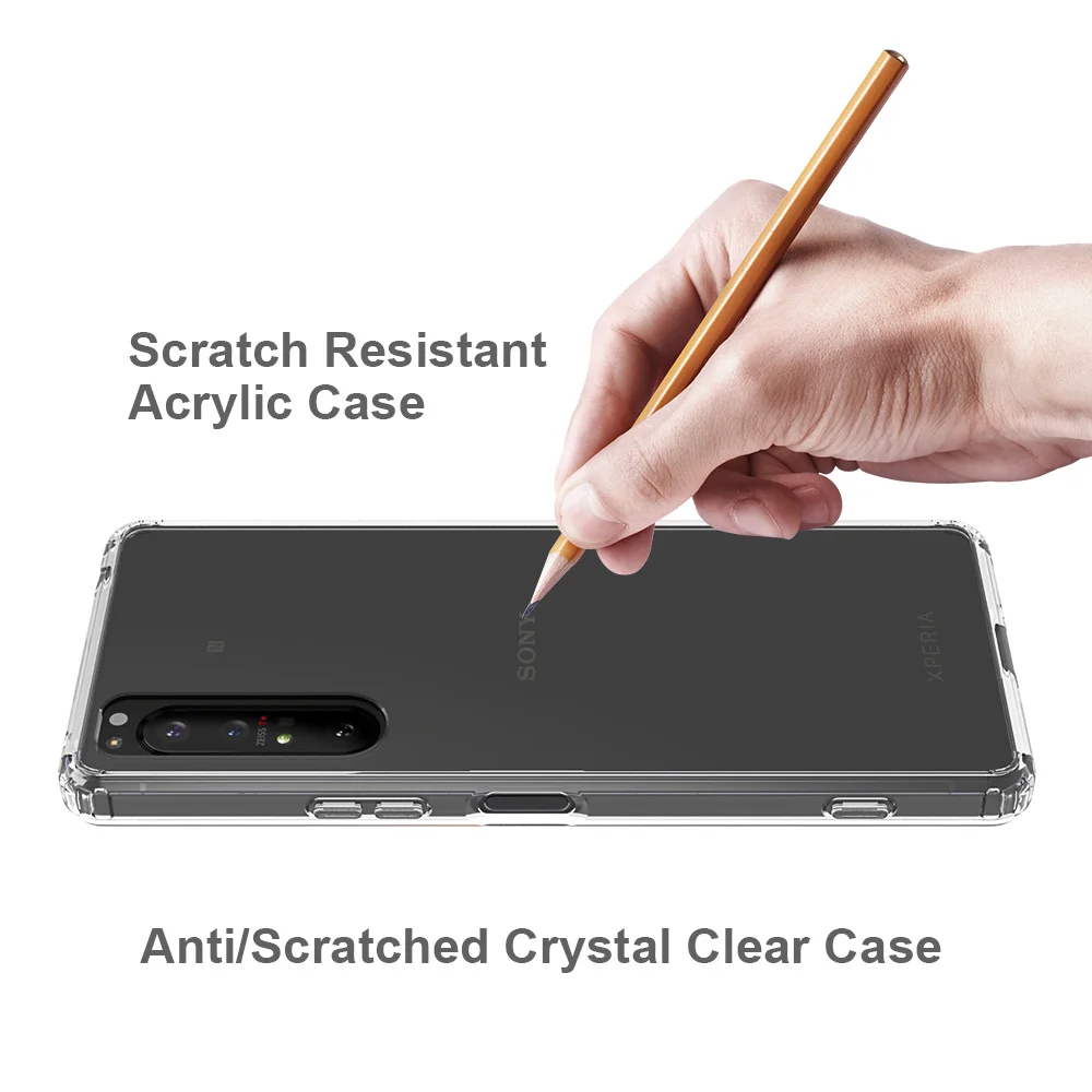 1.5mm Transparent Air Cushion Bumper Soft Clear TPU Acrylic Case for Sony Xperia 5 II/Xperia 5 Plus Mobile Phone Case
