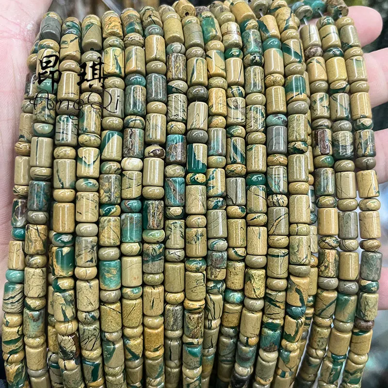 Wholesale Natural Stone Rondelle Beads Loose Cylinder Gemstone Beads For Jewelry Making