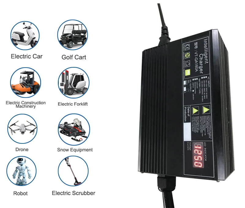 Customizable Ac to Dc 180V-264V to 12V 17V Max Oucput  Battery Charger 15A 30A  Discharger for Cars