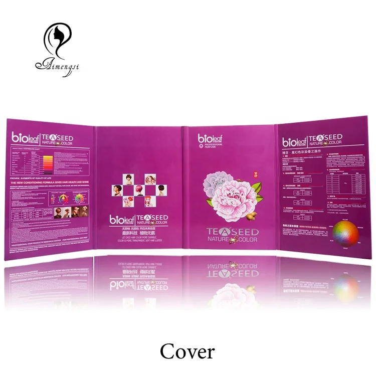 OEM professional silky hair color mixing book catalog hair color chart book