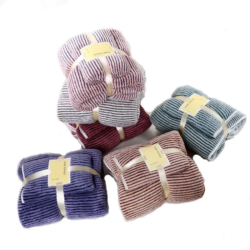 Bamboo Charcoal Microfiber Soft Coral Down Absorbent Face Towel Bath Towel Coral Velvet Bath Towel Set