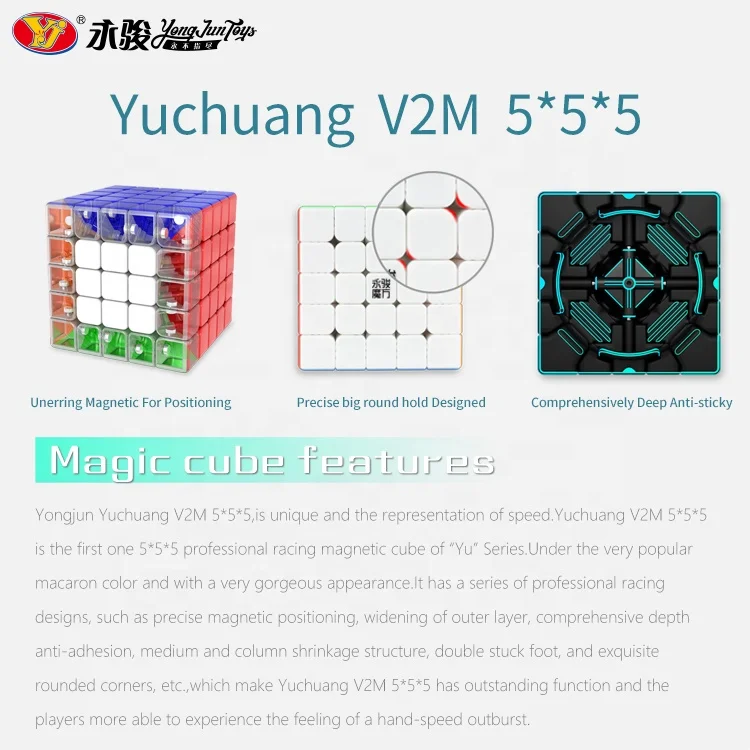 Yongjun Yu Series Yuchuang 5x5x5 Magnetic Magic Cubes Puzzle Educational Toys 5x5 Cube