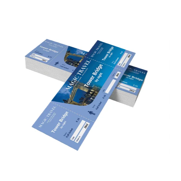 manufacturer wholesale price customized printed design cheap golden ticket flights