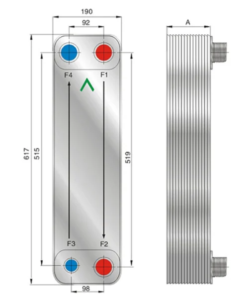 FHC095  AC120 CB76 Water to Air Heat Exchanger