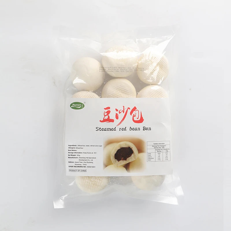 Китайский вкус замороженные продукты паровой булочка с красной фасолью димсум Пшеница lour