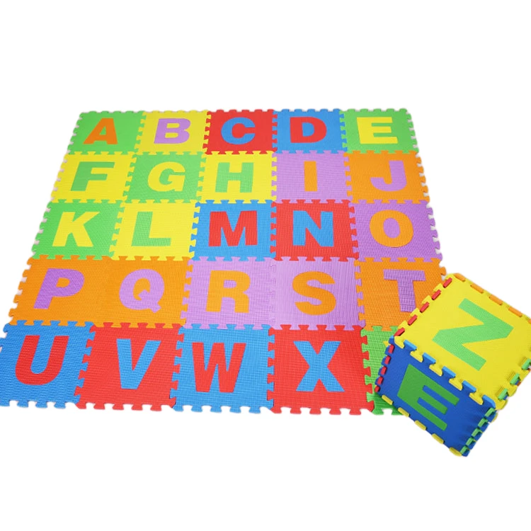 Customized non slip interlocking foam mat letter eva foam children puzzle mat squares foam play mat for educational toddlers