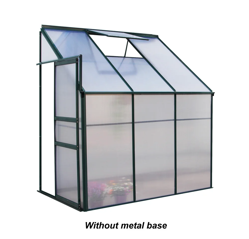 2.4 square meter UV coating polycarbonate sheet lean-to garden