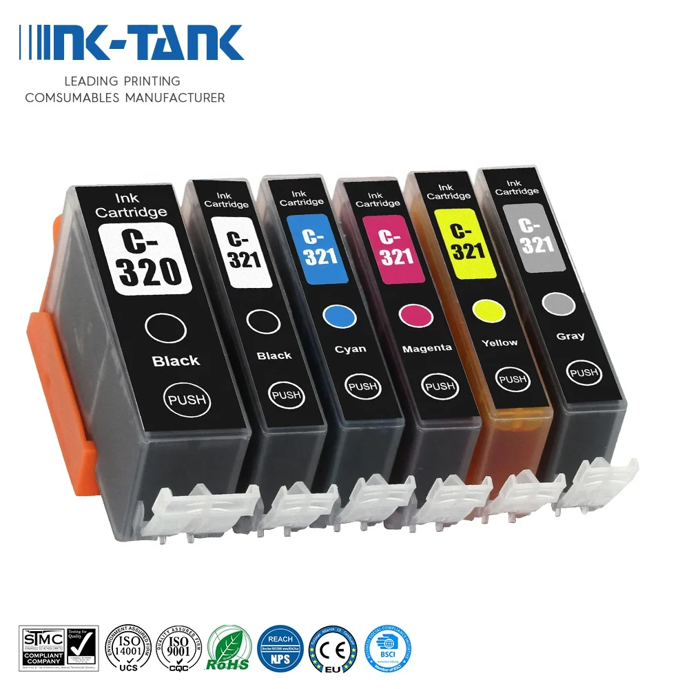 INK-TANK BCI 320 321 BCI-320 BCI-321 BCI320 BCI321 Premium Color Compatible Ink Cartridge for Canon PIXUS IP3600 IP4700 MP980