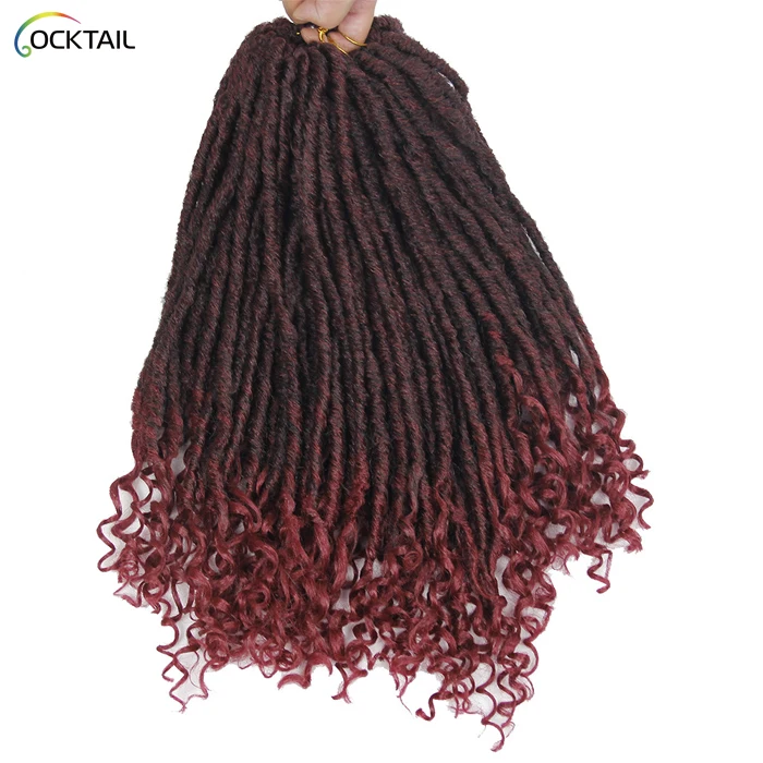 Japanese Kaneka fiber 24 faux locs crochet hair dreadlock, hair piece faux dreads soft locs with curly ends