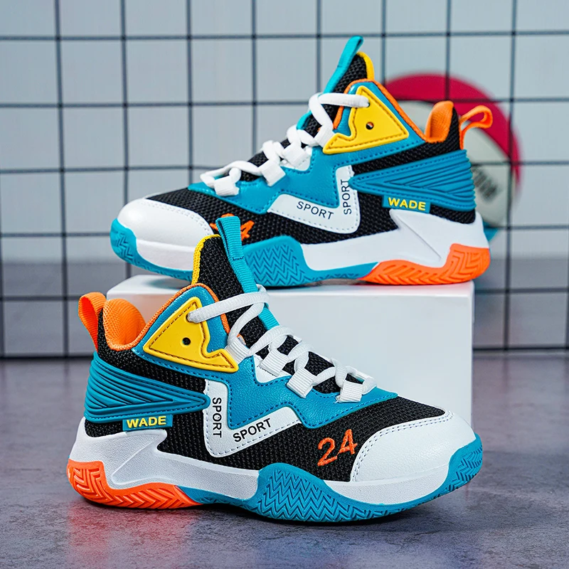 Оптовая продажа, сетчатая обувь для девочек, детская школьная спортивная обувь для бега, модная детская повседневная Баскетбольная обувь высокого качества