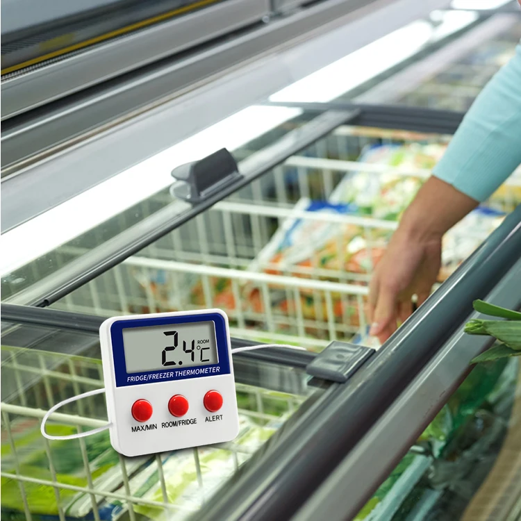 Freezer and Fridge Thermometer with Alarm Function Cold Room Temperature Gauge Digital Refrigerator Thermometer