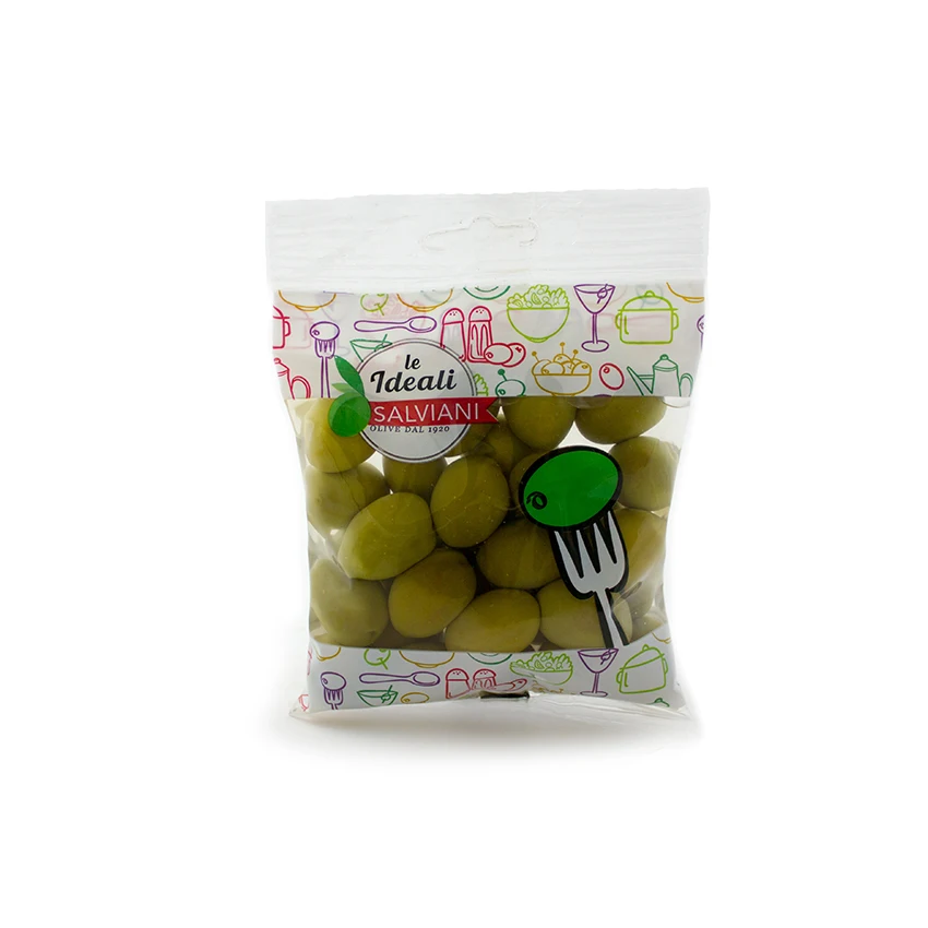 Wholesale Price Plastic Bag Packaging 125G Aperitif Olive In Brine Greece Fresh Green Olive Fruits