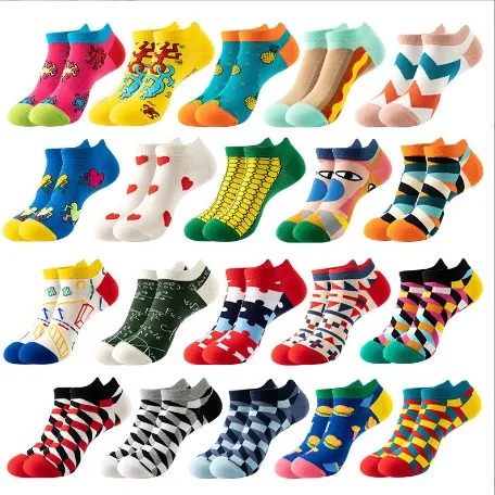 Summer Sweet Colorful Fruit Knitting Custom Cotton No Show Women Ankle Socks Short Breathable
