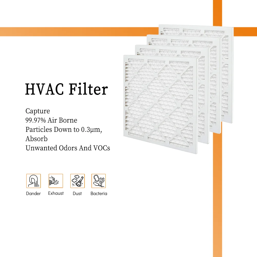 20x20x2 Air Filter MERV 8 Dust Defense Pleated HVAC AC Furnace Air Filters Replacement