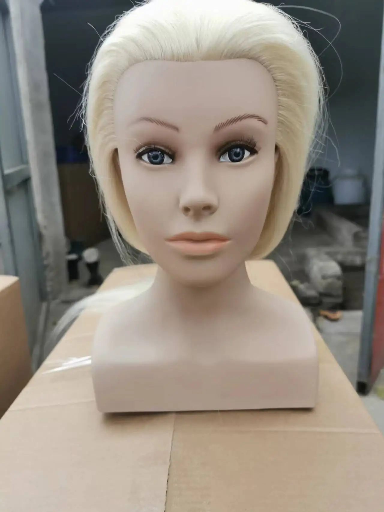 New Face Teaching Mannequin Heads 100% Human Hair /Training heads