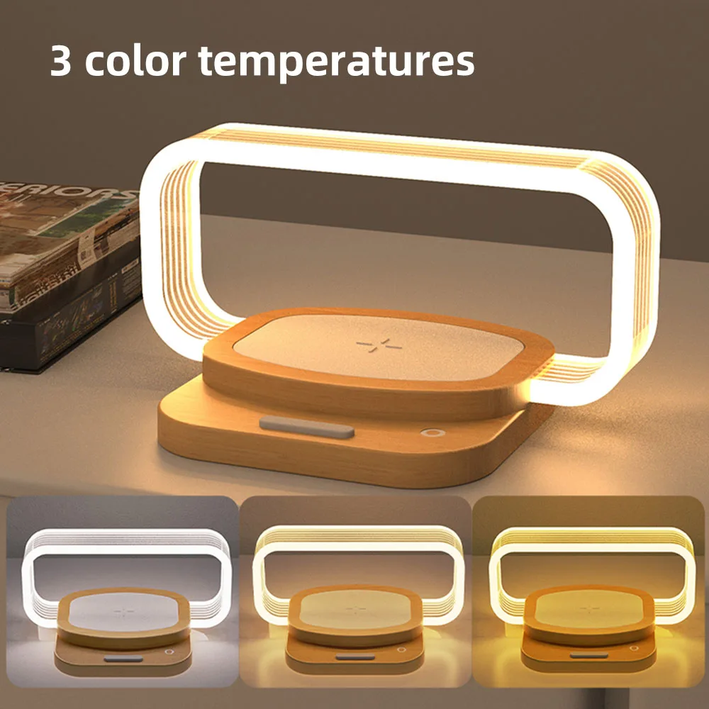 Modern 10W LED Table Lamp Convenient Mobile Phone Holder Touch Control ABS Body Convenient Bedroom Use Mini Electric Power