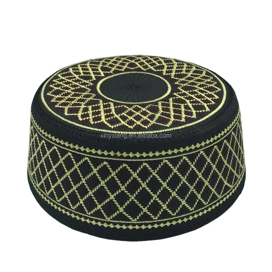 Заводская оптовая продажа мусульманская шляпа Kufi Исламская молитвенная головная убор мужская шапка с черепом Ramadan Eid подарок Macrame шляпы-сетчатые мусульманские шляпы