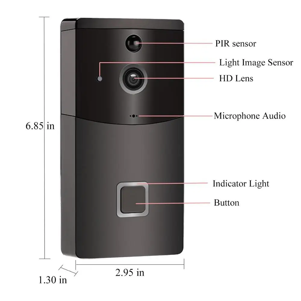 2020 1080P Smart Home Tuya Wifi Visual Video intercom outdoor Wireless smart Doorbell Ring HD Camera With Real-Time 2-Way Talk
