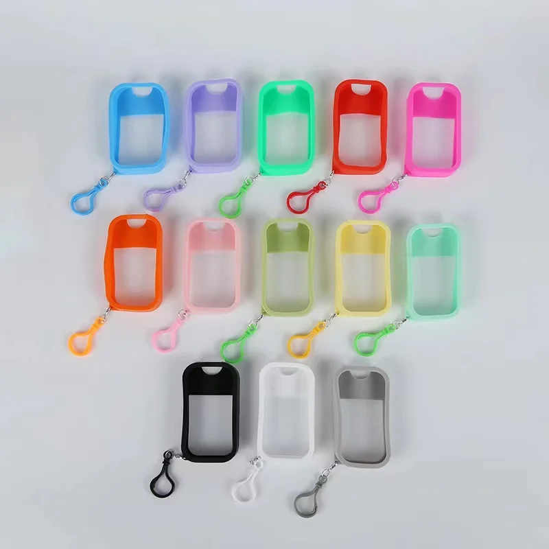 Clear Square Credit Card Spray Bottle 45ml Alcohol Sanitizer Bottle Plastic bottle with keychain
