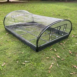 Jaalex Outdoor Wooden Waterproof Rectangular Garden Planter Bed Flexible Plastic Planting Box