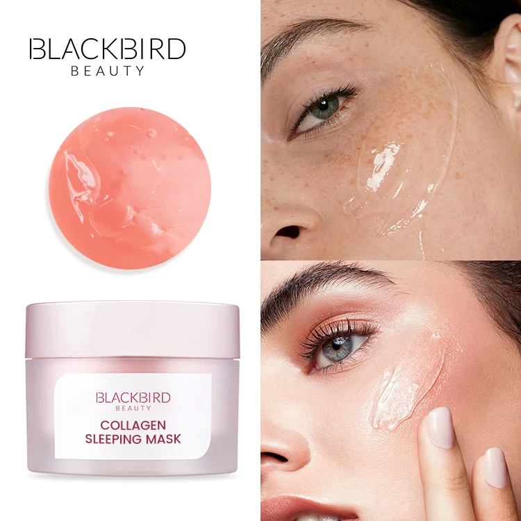 Private Label Customized Logo Moisturizing Collagen Overnight Mask Nourishing Soothing Organic Deep Cleansing Face Mask