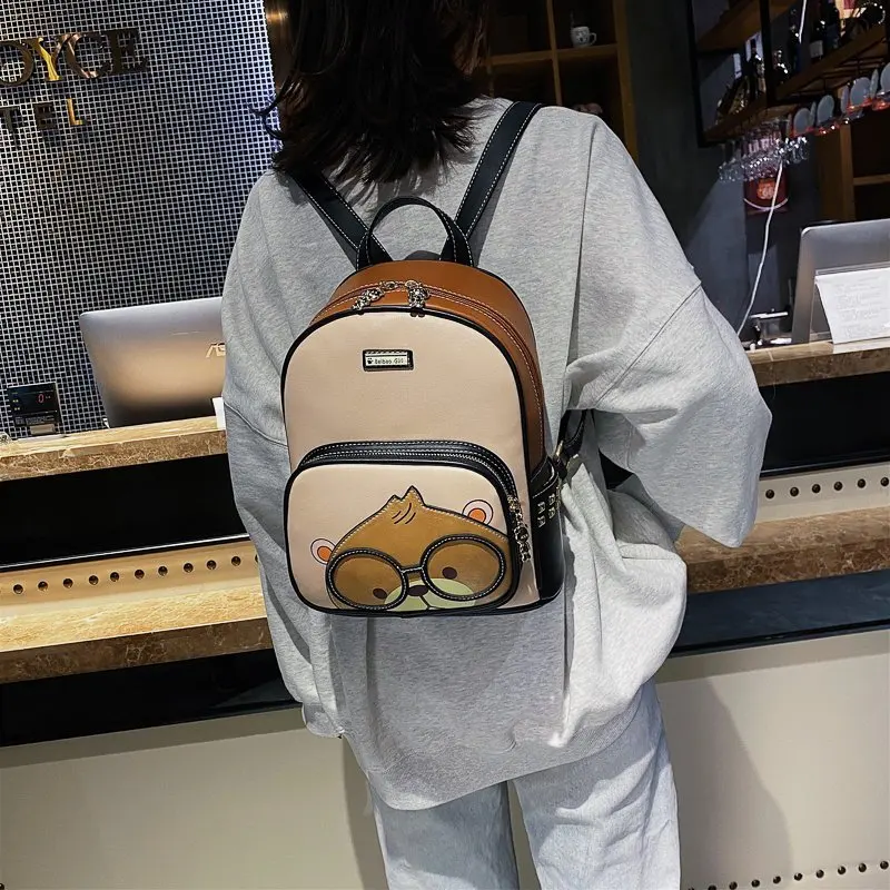 New Korea style Women Shoulder bags water resistant lovers PU leather fashion Mini backpack