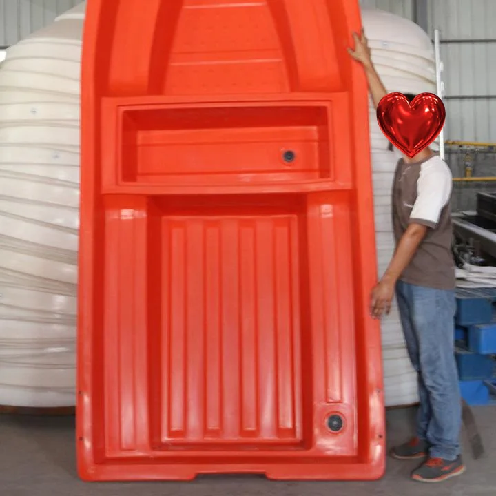 Roto mold cheap plastic rowing fishing kayak boat with motor for sale