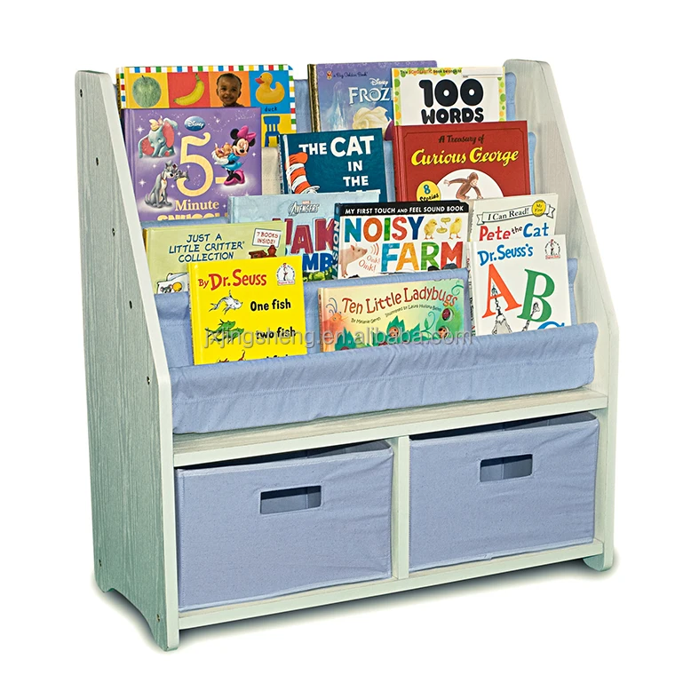 Детская мебель, новый стиль, учебная комната, книжная полка, уникальный детский книжный шкаф с корзинами для хранения