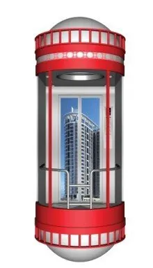 Electric High Glass Panoramic Elevator Lift for 13 Persons