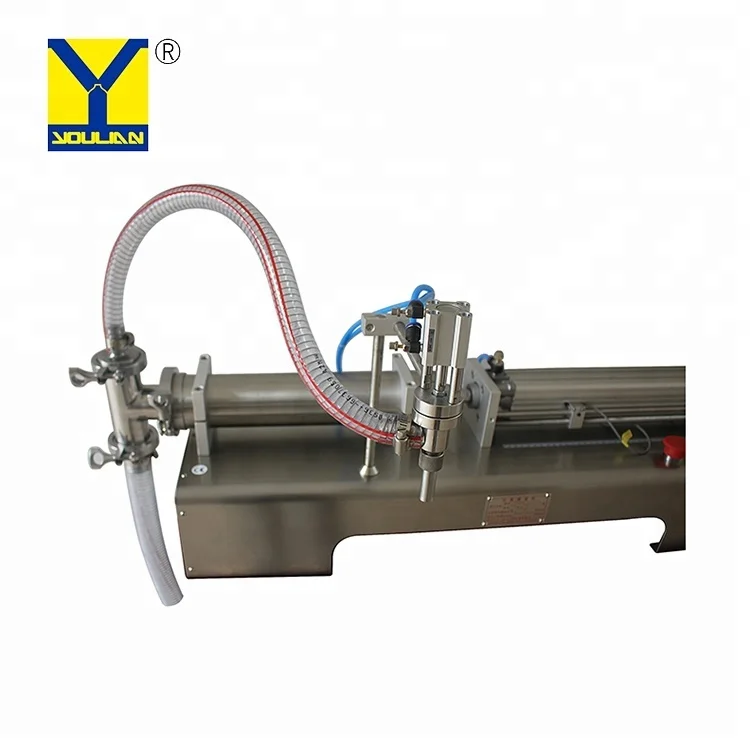 G1WYD Semi Automatic Single Head Horizontal Piston Liquid Filler Water Juice Wine Oil Bottle Liquid Filling Machine