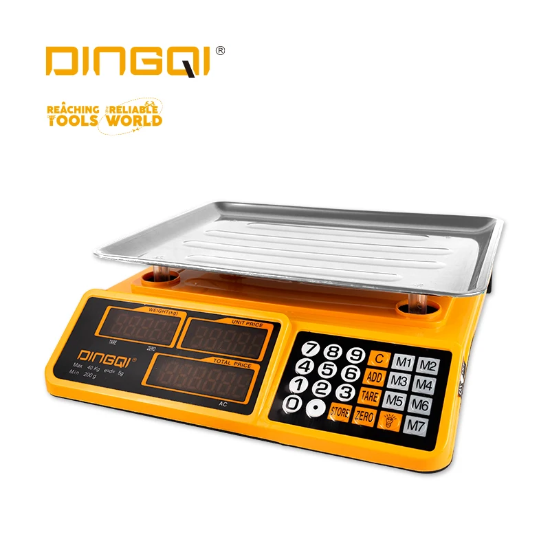 DINGQI Weighing 40kg Stainless Steel Electronic Digital Weighing Price Computing Scale