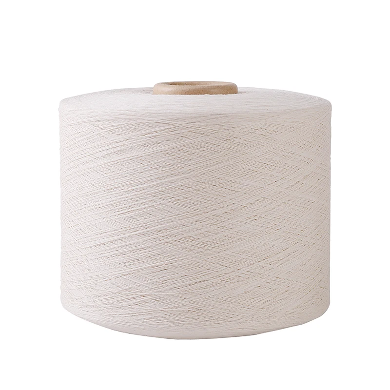 Raw White 100% Combed Cotton Ring Spun Knitting Yarn Ne 20s 24s Woven Yarn for T Shirt