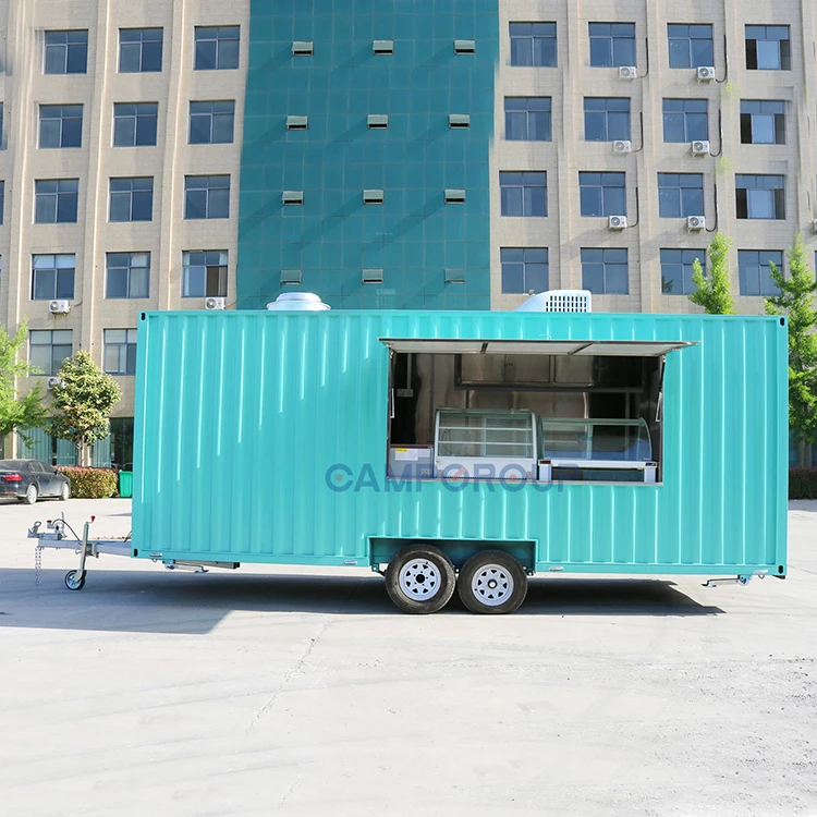 CAMP 16ft food trailer with full kitchen equipments Burger bakery container food truck mobile fast food cart