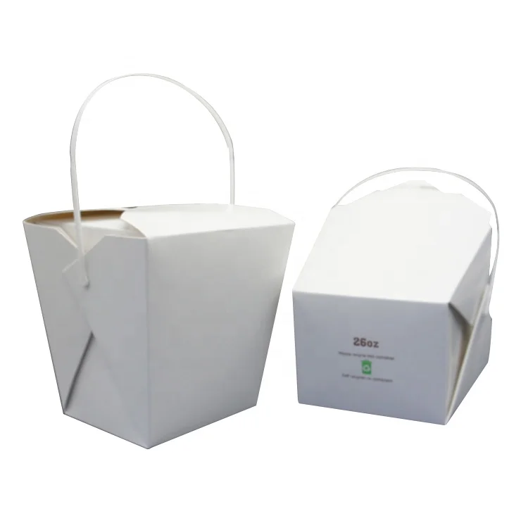 Factory price paper kraft box  lunch box disposable paper take out fast food packaging boxes with handle