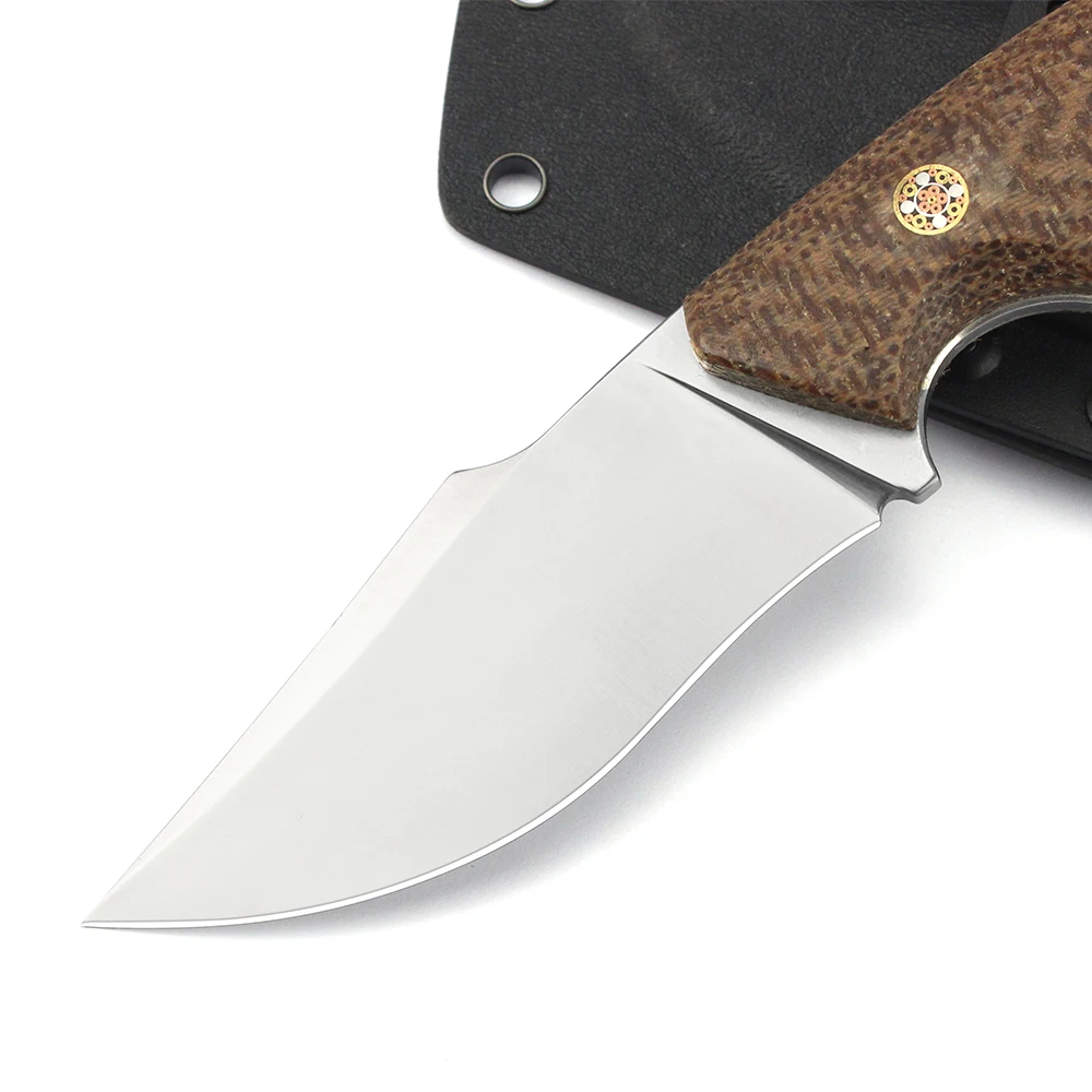 Персонализированная Ручка Micarta D2 Сталь уличный Тактический охотничий нож с фиксированным лезвием Kydex