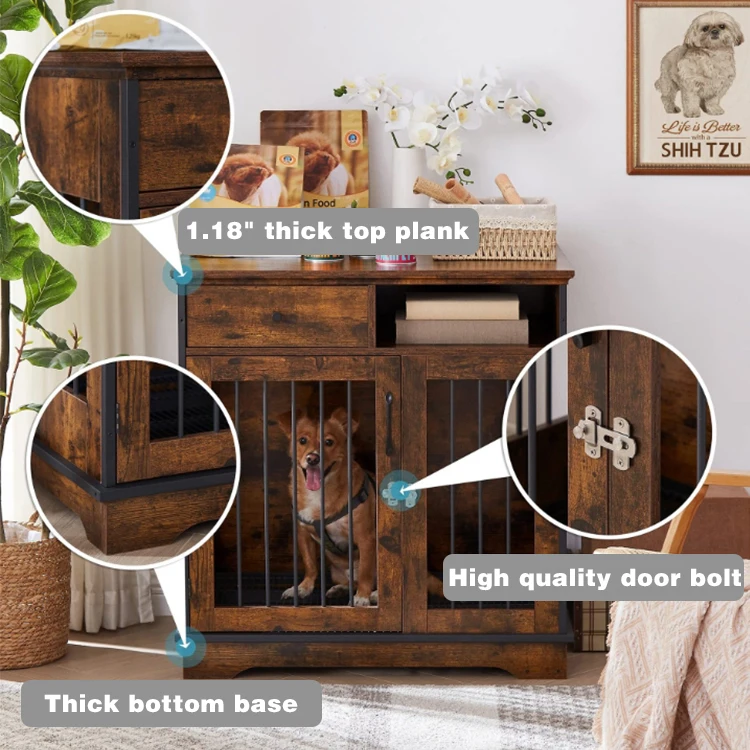 Modern Style Dog Crates Furniture For Small Medium Large Dogs Wood Dog Kennel Cages
