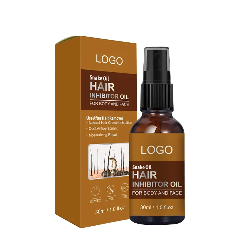 Private Label Herbal Hair Removal Spray Stop Hair Growth Inhibitor Shrink Pores Skin Smooth Hair Growth Inhibitor Serum